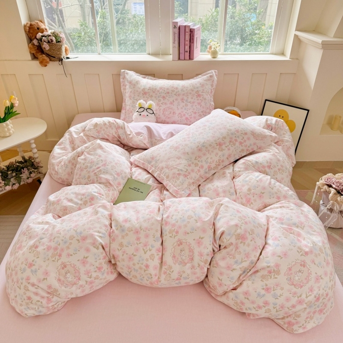 91家纺网 家纺一手货源 找家纺 简冠家纺 2026新款12868印花全棉单被套 碎花拾影