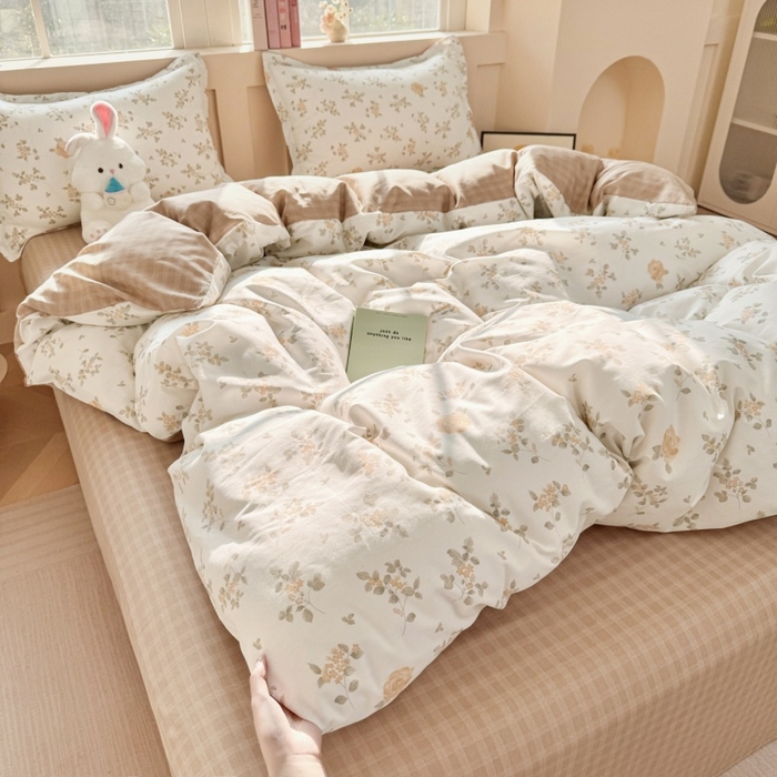 91家纺网 家纺一手货源 找家纺 简冠家纺 2026新款12868印花全棉单被套 城南花开