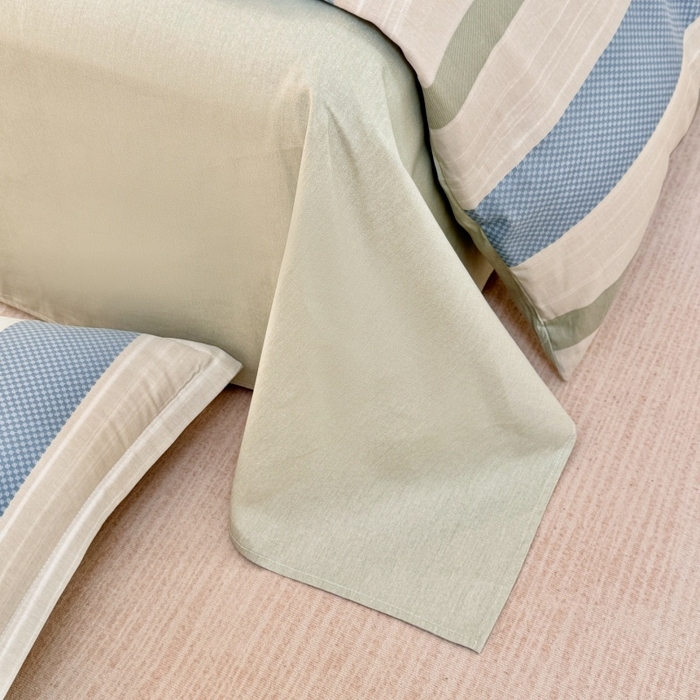 91家纺网 家纺一手货源 找家纺 简冠家纺 2026新款12868印花全棉单被套 生活日记-蓝