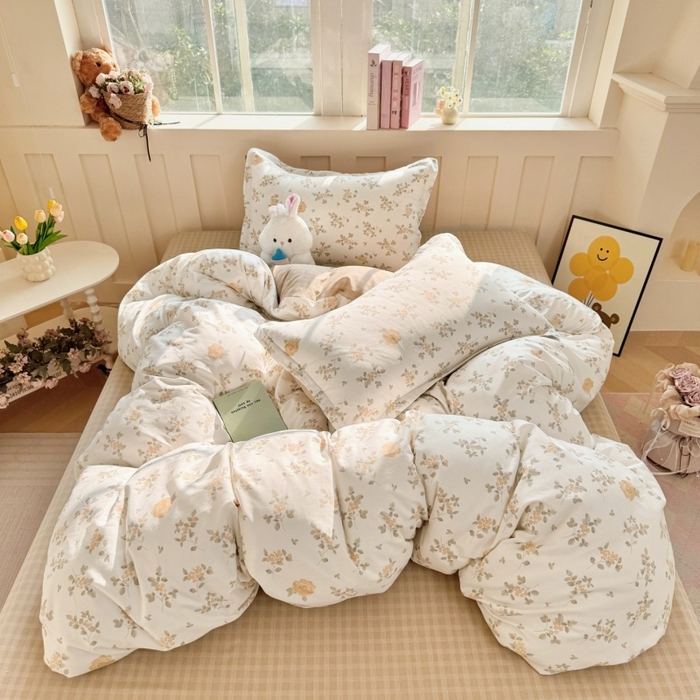 91家纺网 家纺一手货源 找家纺 简冠家纺 2026新款12868印花全棉单被套 城南花开