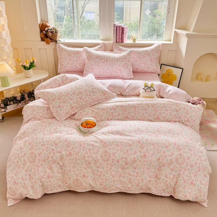 简冠家纺 2026新款12868印花全棉单被套 碎花拾影