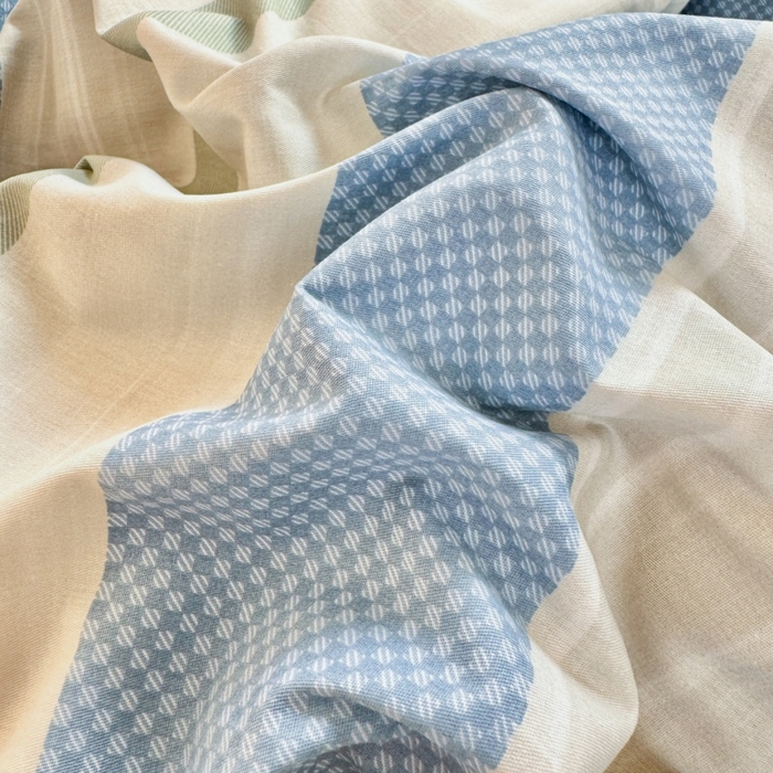 91家纺网 家纺一手货源 找家纺 简冠家纺 2026新款12868印花全棉单被套 生活日记-蓝