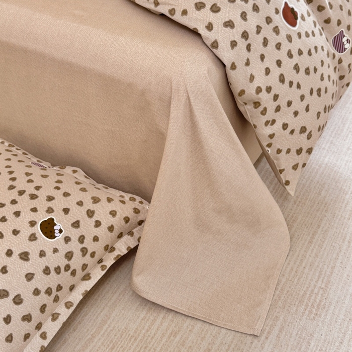 91家纺网 家纺一手货源 找家纺 简冠家纺 2026新款12868印花全棉单被套 初享时光-咖