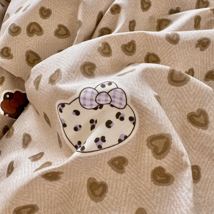 91家纺网 家纺一手货源 找家纺 简冠家纺 2026新款12868印花全棉单被套 初享时光-咖