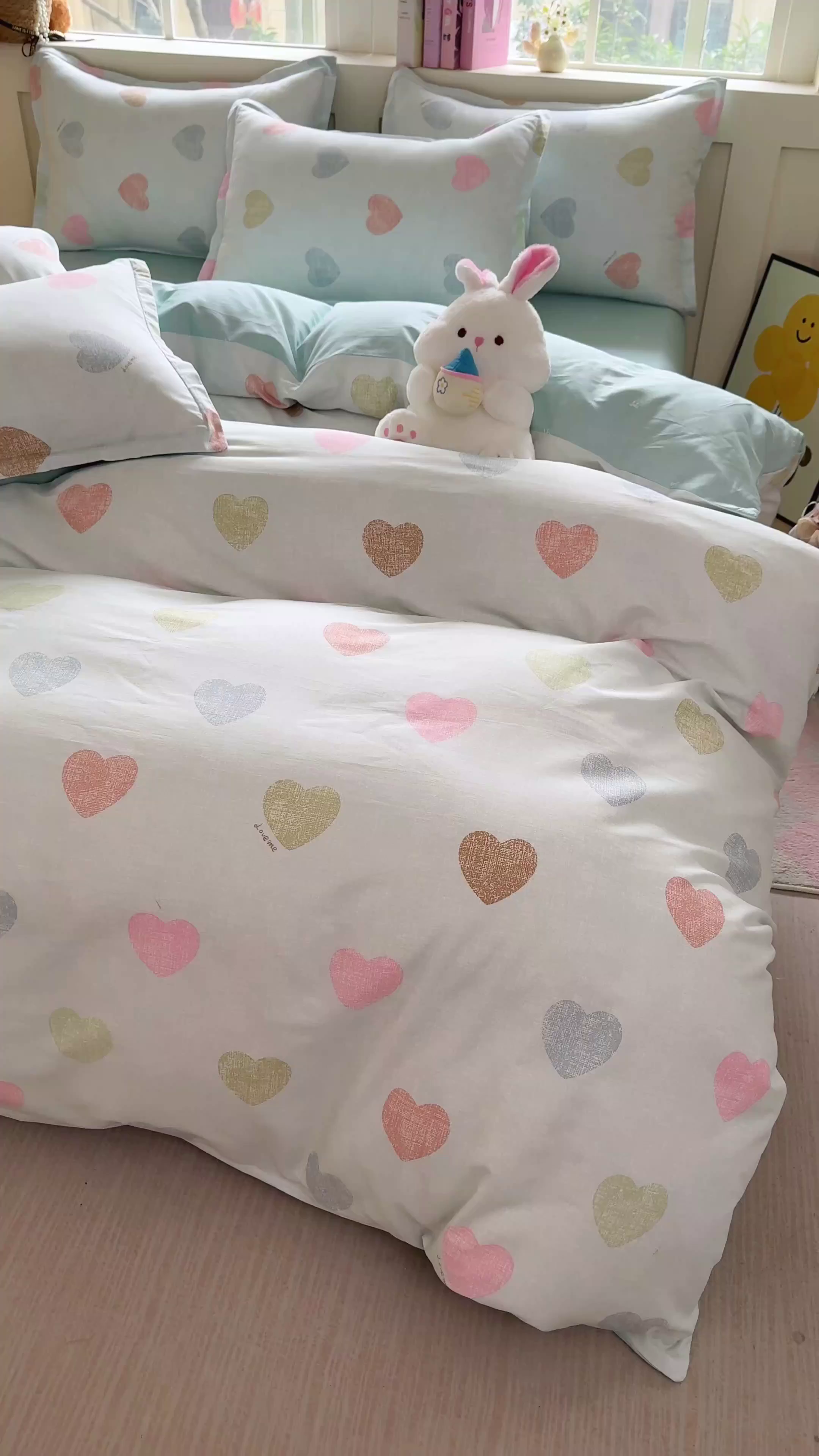 91家纺网 家纺一手货源 找家纺 简冠家纺 2026新款12868印花全棉单被套 初心-绿