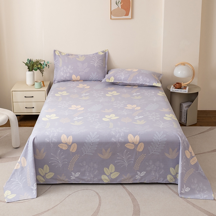 91家纺网 家纺一手货源 找家纺 居美良品 2026新款升级面料人字纹老粗布床单单件枕套可做凉席二三件套 灰雾迷踪