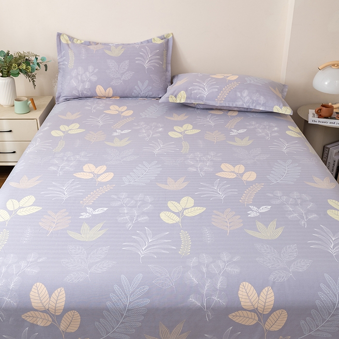 91家纺网 家纺一手货源 找家纺 居美良品 2026新款升级面料人字纹老粗布床单单件枕套可做凉席二三件套 灰雾迷踪