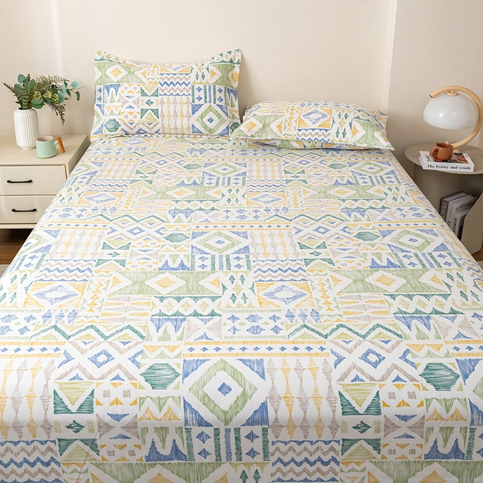 91家纺网 家纺一手货源 找家纺 （总）居美良品 2026新款升级面料人字纹老粗布床单单件枕套可做凉席二三件套