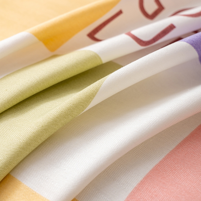 91家纺网 家纺一手货源 找家纺 居美良品 2026新款升级面料人字纹老粗布床单单件枕套可做凉席二三件套 幸运星格