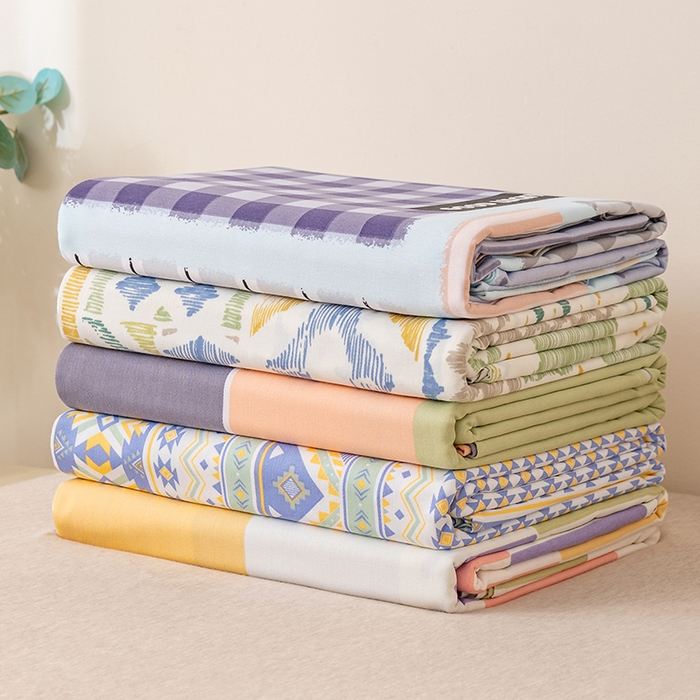 91家纺网 家纺一手货源 找家纺 居美良品 2026新款升级面料人字纹老粗布床单单件枕套可做凉席二三件套 组合拍