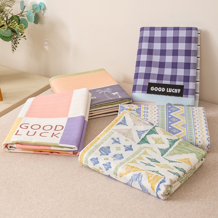 91家纺网 家纺一手货源 找家纺 居美良品 2026新款升级面料人字纹老粗布床单单件枕套可做凉席二三件套 组合拍