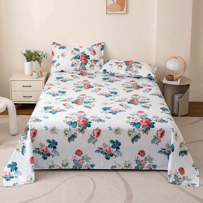 91家纺网 家纺一手货源 找家纺 居美良品 2026新款升级面料人字纹老粗布床单单件枕套可做凉席二三件套 墨染清韵