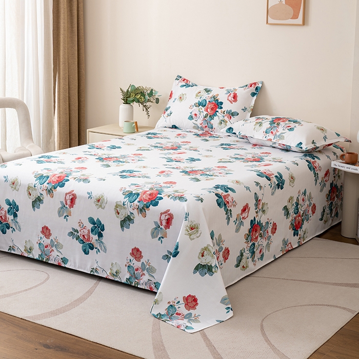 91家纺网 家纺一手货源 找家纺 居美良品 2026新款升级面料人字纹老粗布床单单件枕套可做凉席二三件套 墨染清韵