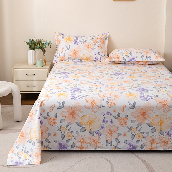 91家纺网 家纺一手货源 找家纺 居美良品 2026新款升级面料人字纹老粗布床单单件枕套可做凉席二三件套 静谧时光