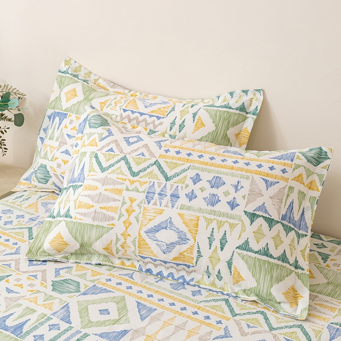 91家纺网 家纺一手货源 找家纺 居美良品 2026新款升级面料人字纹老粗布床单单件枕套可做凉席二三件套 极简空间