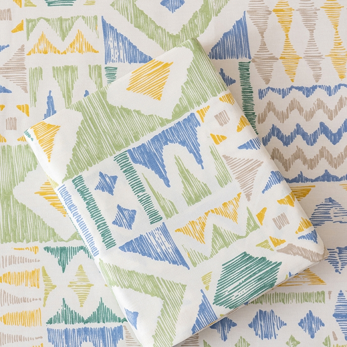 91家纺网 家纺一手货源 找家纺 居美良品 2026新款升级面料人字纹老粗布床单单件枕套可做凉席二三件套 极简空间