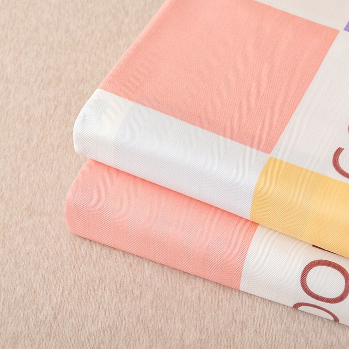 91家纺网 家纺一手货源 找家纺 居美良品 2026新款升级面料人字纹老粗布床单单件枕套可做凉席二三件套 幸运星格