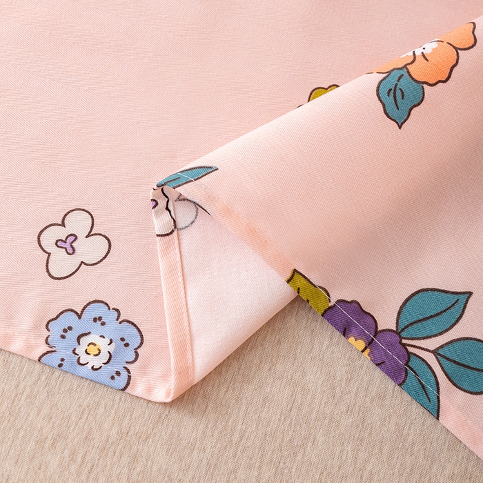 91家纺网 家纺一手货源 找家纺 居美良品 2026新款升级面料人字纹老粗布床单单件枕套可做凉席二三件套 暖阳花开