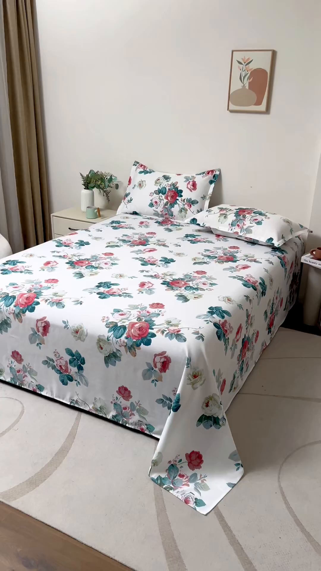 91家纺网 家纺一手货源 找家纺 居美良品 2026新款升级面料人字纹老粗布床单单件枕套可做凉席二三件套 墨染清韵