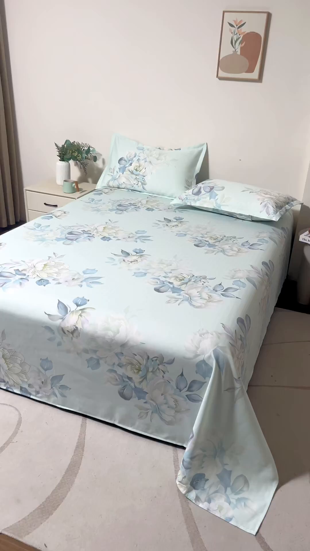 91家纺网 家纺一手货源 找家纺 居美良品 2026新款升级面料人字纹老粗布床单单件枕套可做凉席二三件套 芳菲锦梦