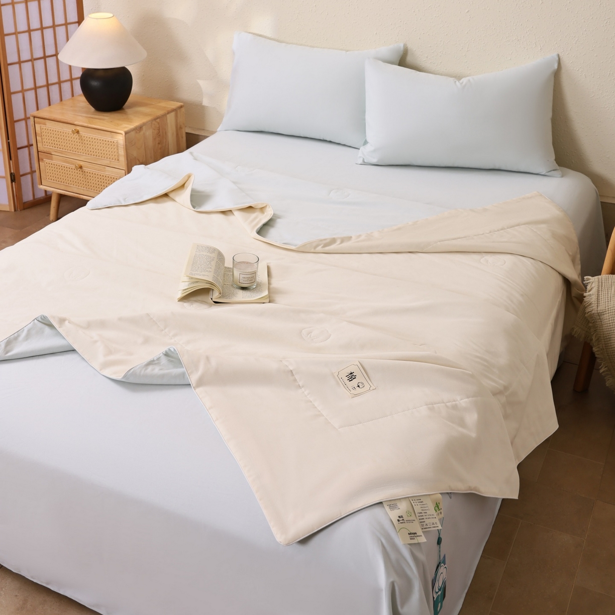 91家纺网 家纺一手货源 找家纺 （总）盛凡家纺 2026新款A类133*72里外全棉100%棉花夏被四件套夏凉被空调被纯色被子被芯（包检测）