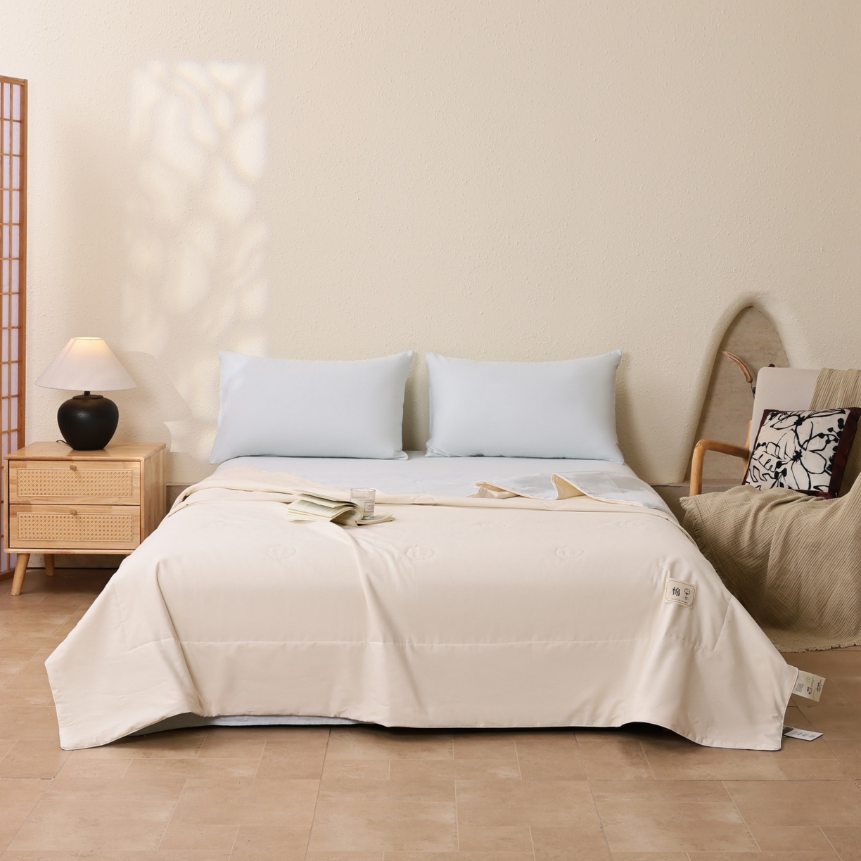 91家纺网 家纺一手货源 找家纺 （总）盛凡家纺 2026新款A类133*72里外全棉100%棉花夏被四件套夏凉被空调被纯色被子被芯（包检测）