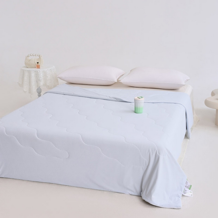 盛凡家纺 2026新款凉感A类锦氨（170克）55大豆抗菌夏被夏凉被空调被（配礼盒） 雾凇蓝