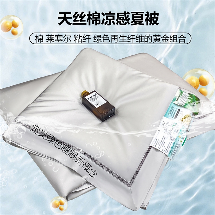 盛凡家纺 2026新款A类天丝棉夏被被子被芯 夏云灰