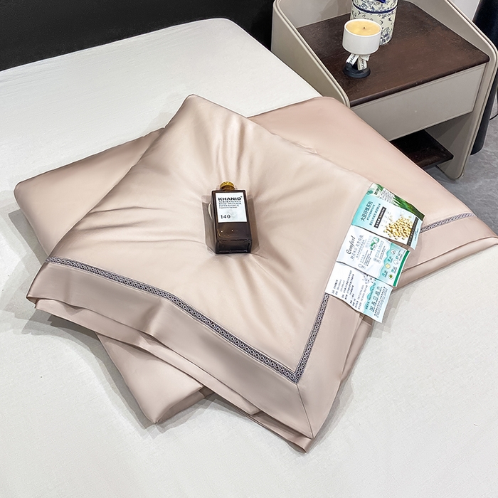 91家纺网 家纺一手货源 找家纺 盛凡家纺 2026新款A类天丝棉夏被被子被芯 浅沙金