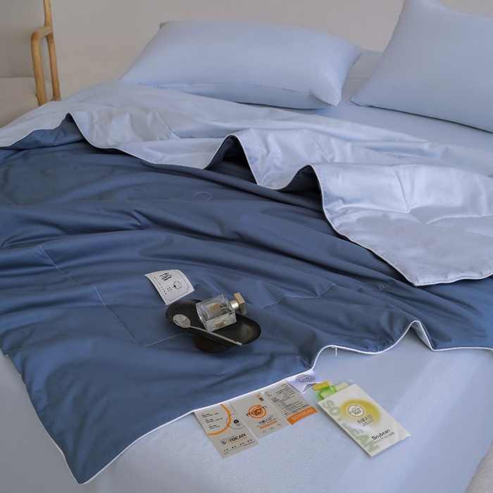 91家纺网 家纺一手货源 找家纺 （总）盛凡家纺 2026新款133*72全棉A类55大豆抗菌夏被空调被夏凉被被子被芯（包检测）