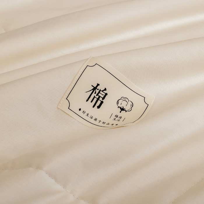 91家纺网 家纺一手货源 找家纺 盛凡家纺 2026新款133*72全棉A类55大豆抗菌夏被空调被夏凉被被子被芯（包检测） 茶白+奶咖