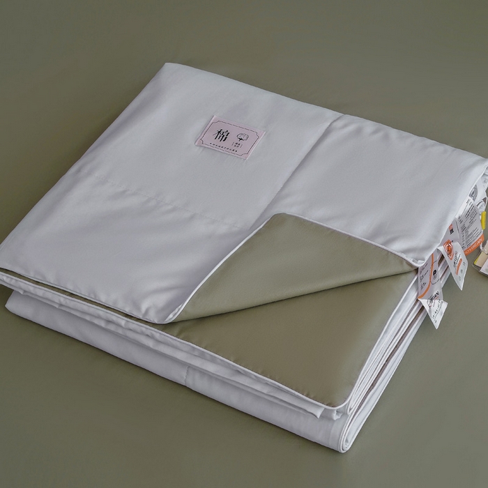 盛凡家纺 2026新款133*72全棉A类55大豆抗菌夏被空调被夏凉被被子被芯（包检测） 水绿+松石绿
