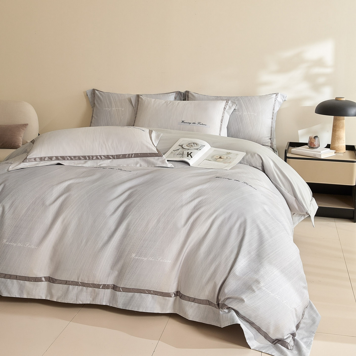 91家纺网 家纺一手货源 找家纺 （总）【控价】新方向 2026新款数码印花50s双股全棉贡缎长绒棉四件套-迷境