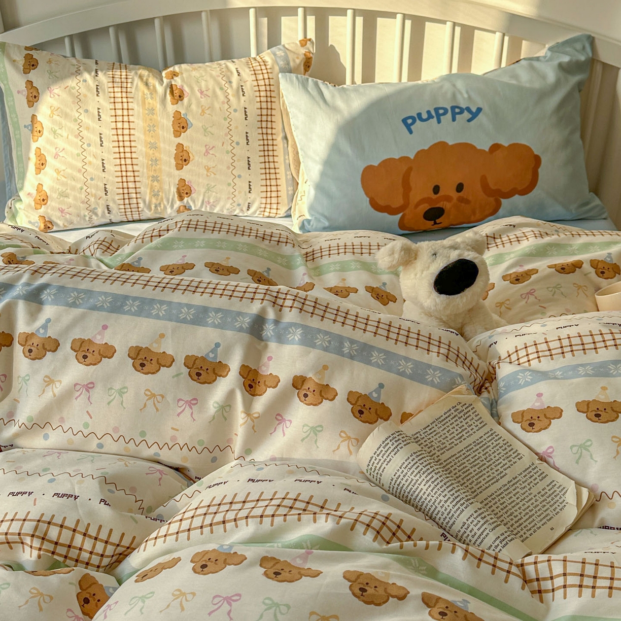 91家纺网 家纺一手货源 找家纺 （总）桃喜 2026新款全棉混搭卡通印花学生三件套四件套