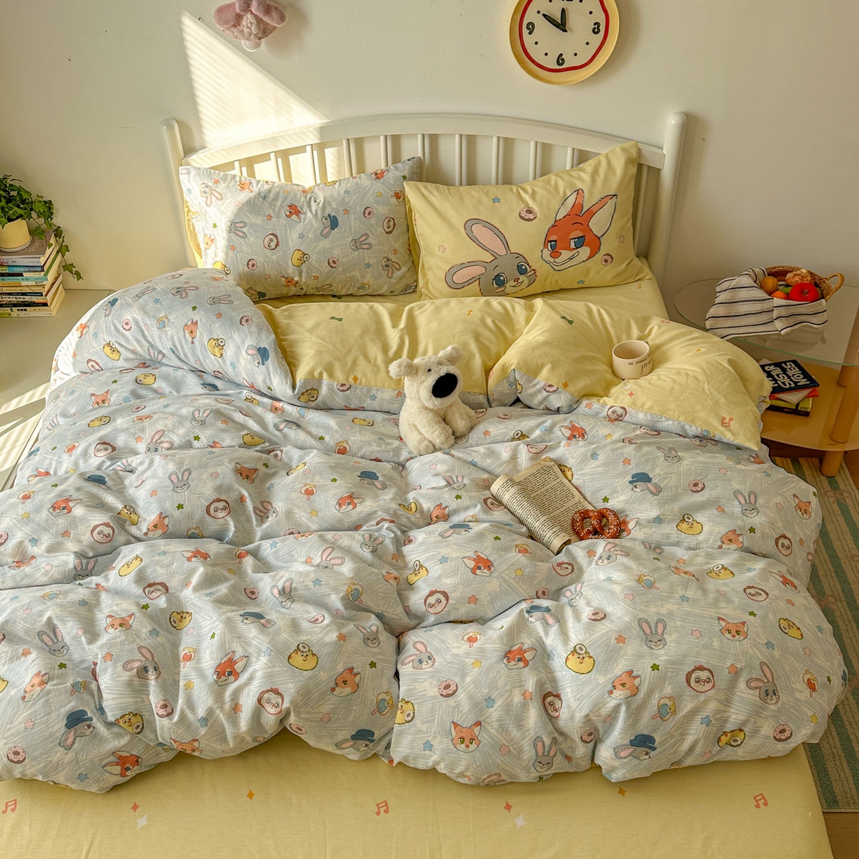 91家纺网 家纺一手货源 找家纺 桃喜 2026新款全棉混搭卡通印花学生三件套四件套 可爱动物团