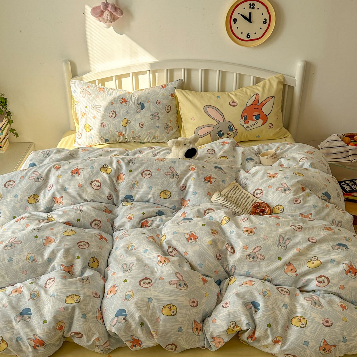 91家纺网 家纺一手货源 找家纺 桃喜 2026新款全棉混搭卡通印花学生三件套四件套 可爱动物团