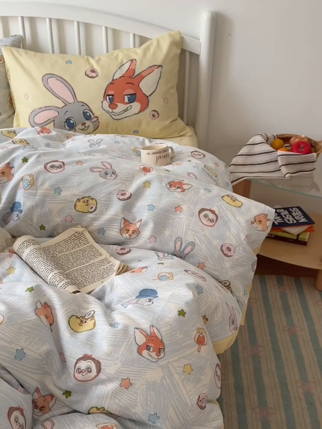 91家纺网 家纺一手货源 找家纺 桃喜 2026新款全棉混搭卡通印花学生三件套四件套 可爱动物团