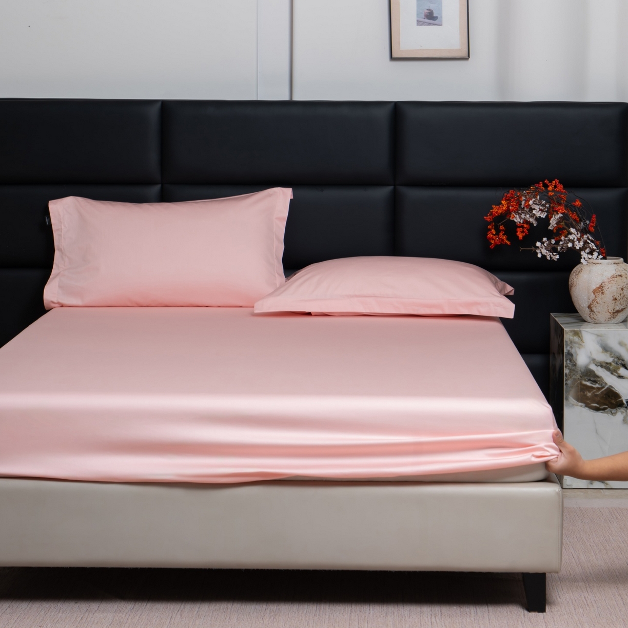 91家纺网 家纺一手货源 找家纺 凌云家纺 2026春夏新款A类100支长绒棉纯棉单床笠 床笠单件-提供买家秀 联系客服 玉色