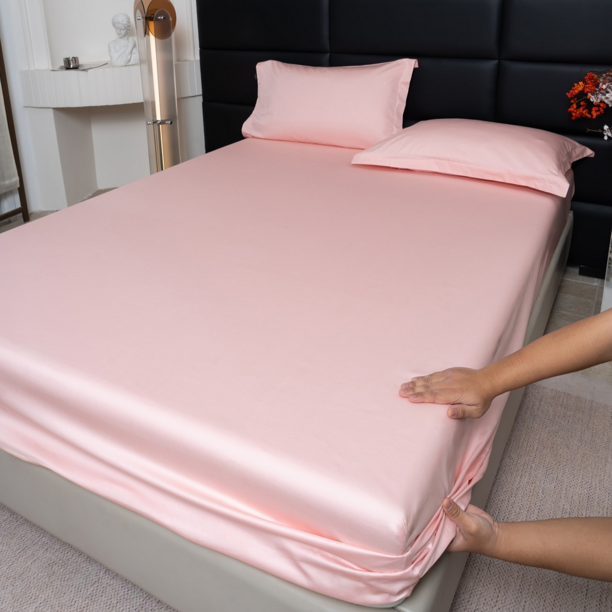 91家纺网 家纺一手货源 找家纺 凌云家纺 2026春夏新款A类100支长绒棉纯棉单床笠 床笠单件-提供买家秀 联系客服 玉色