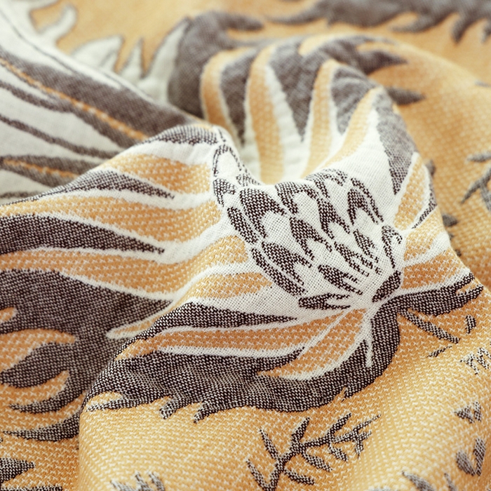 91家纺网 家纺一手货源 找家纺 朴尔家纺-毛巾被 2026新款彩棉国潮风全棉纯棉六层纱布枕巾 似锦-枕巾 52x78cm枕巾一对