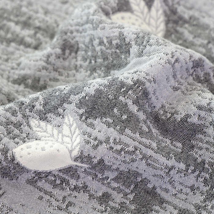 91家纺网 家纺一手货源 找家纺 朴尔家纺-毛巾被 2026新款彩棉国潮风全棉纯棉六层纱布枕巾 柠香-灰枕巾 52x78cm枕巾一对