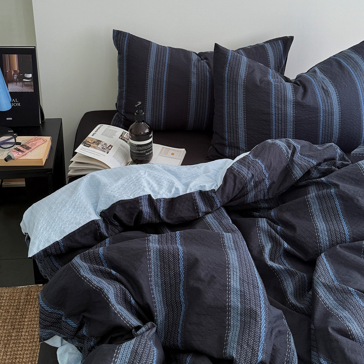 91家纺网 家纺一手货源 找家纺 （总）初念 2026春夏新款简约泡芙纱四件套