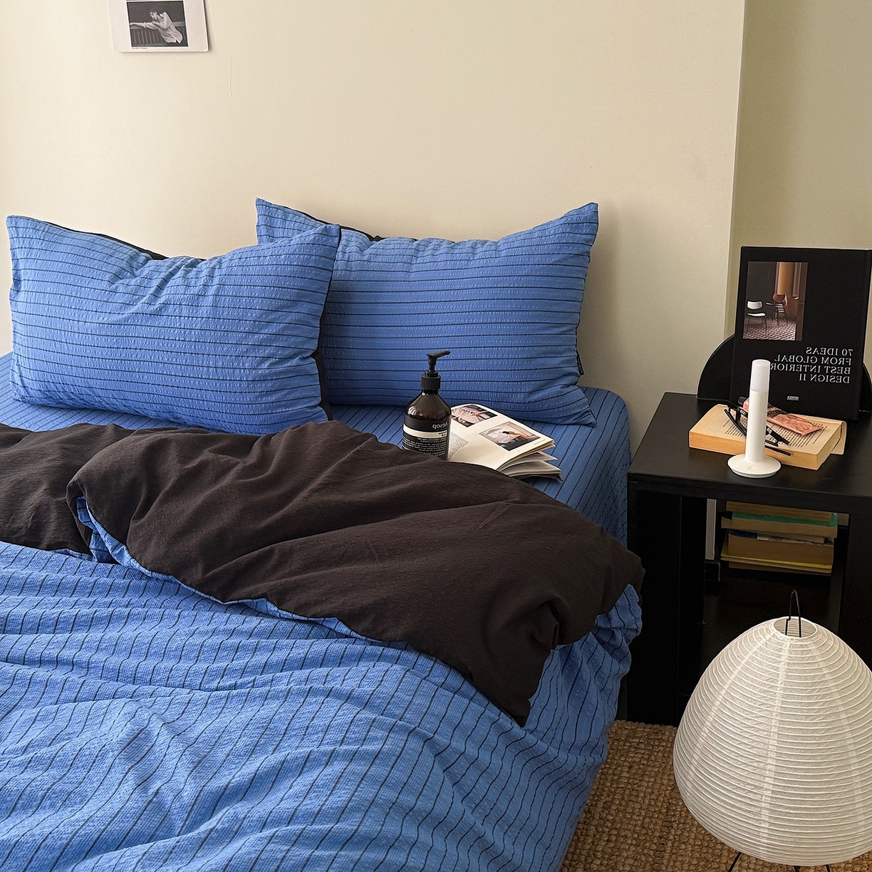 91家纺网 家纺一手货源 找家纺 （总）初念 2026春夏新款简约泡芙纱四件套