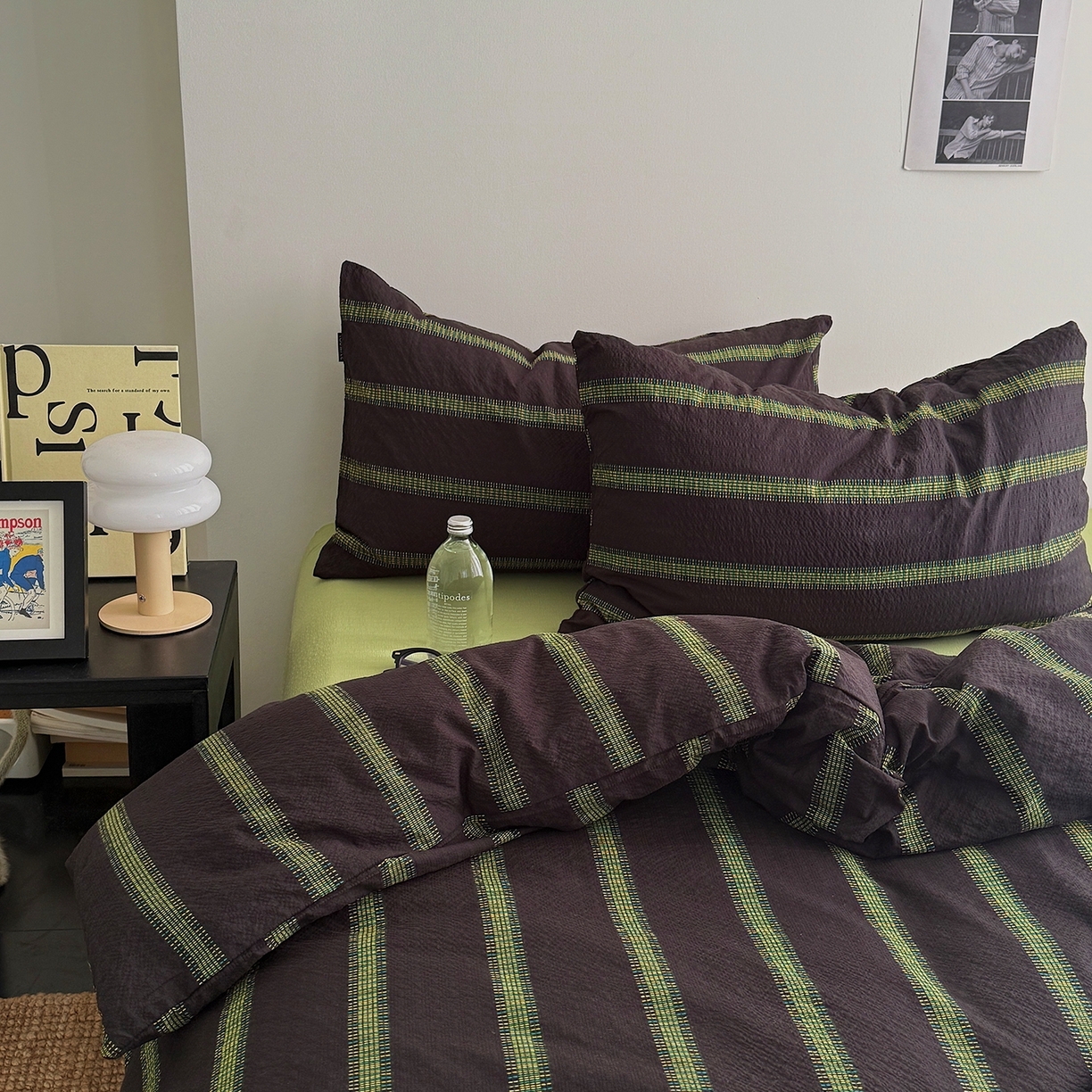 91家纺网 家纺一手货源 找家纺 初念 2026春夏新款简约泡芙纱四件套 一抹流光