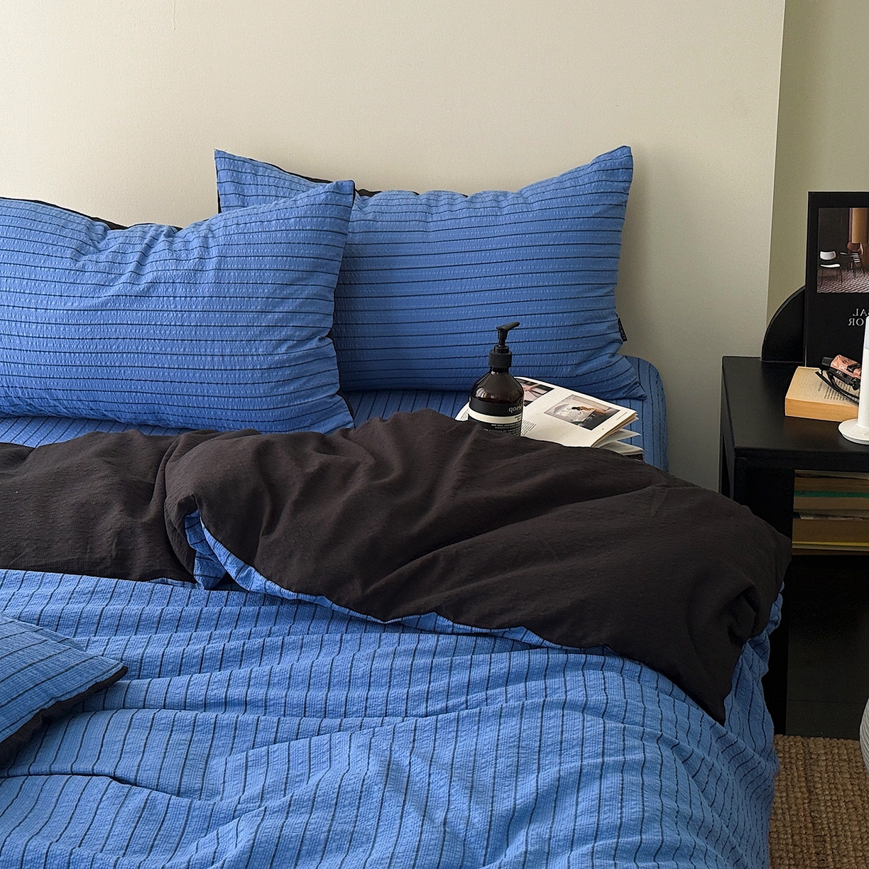 91家纺网 家纺一手货源 找家纺 （总）初念 2026春夏新款简约泡芙纱四件套