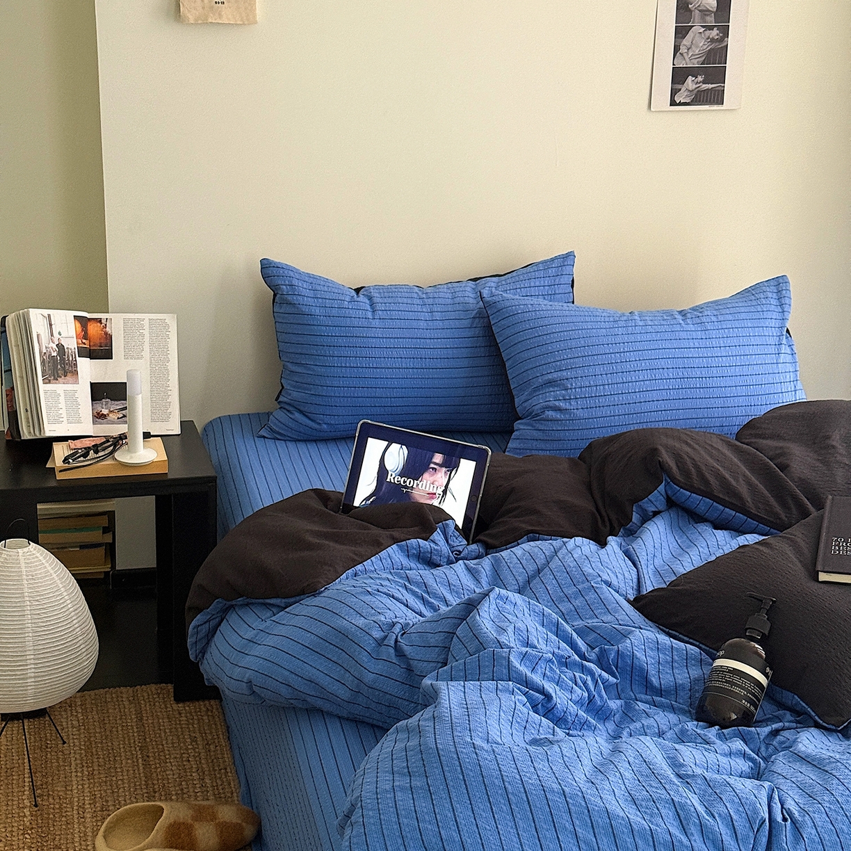 91家纺网 家纺一手货源 找家纺 （总）初念 2026春夏新款简约泡芙纱四件套