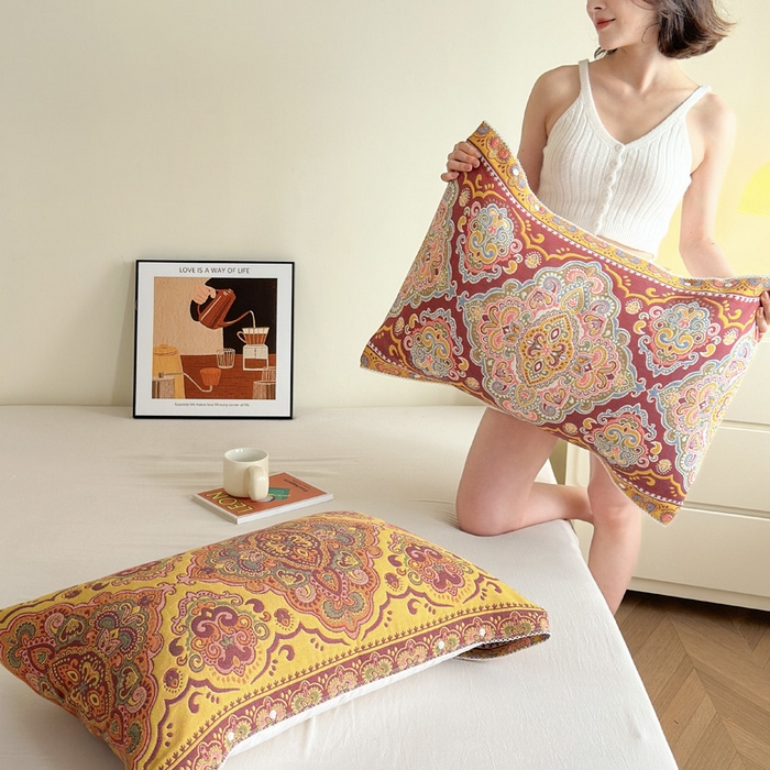 91家纺网 家纺一手货源 找家纺 （总）朴尔家纺-毛巾被 2026新款半包可调节暗扣魔术全棉纯棉三层纱布枕巾