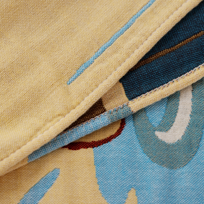 91家纺网 家纺一手货源 找家纺 朴尔家纺-毛巾被 2026新款全棉纯棉欣软系列定位四层加厚柔软纱布枕巾 多趣多