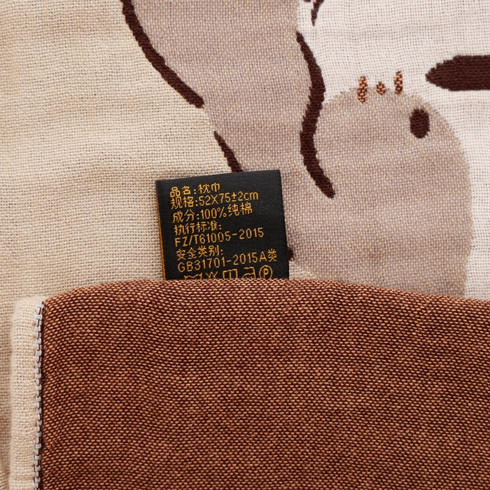 91家纺网 家纺一手货源 找家纺 朴尔家纺-毛巾被 2026新款全棉纯棉欣软系列定位四层加厚柔软纱布枕巾 萌宠团