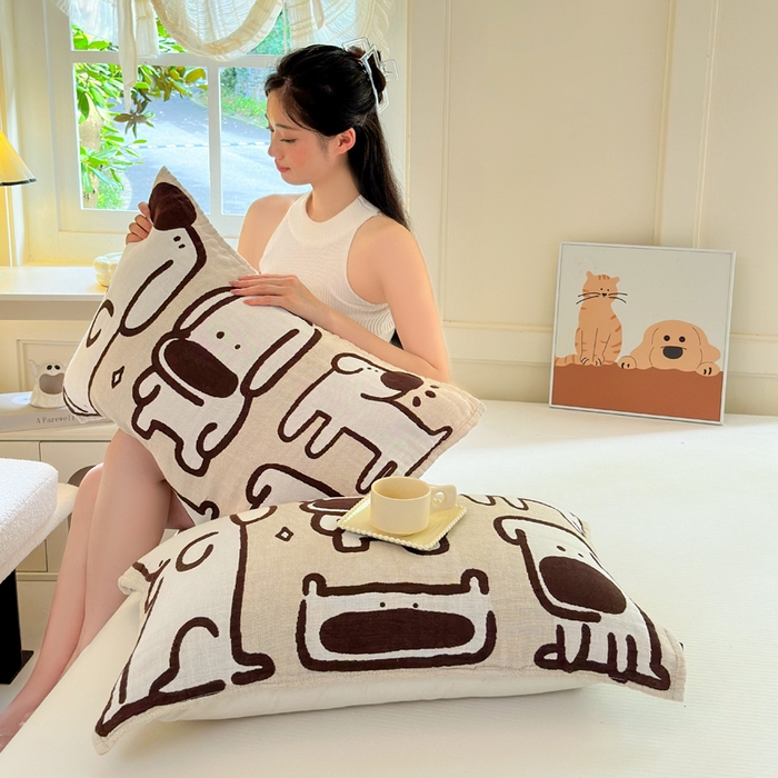 91家纺网 家纺一手货源 找家纺 （总）朴尔家纺-毛巾被 2026新款全棉纯棉多柔AB版定位四层纱布枕巾